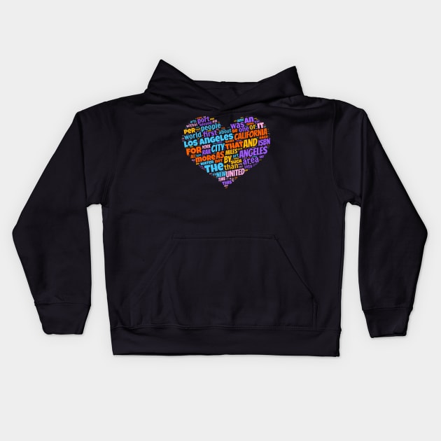 I love Los Angeles Kids Hoodie by Superfunky